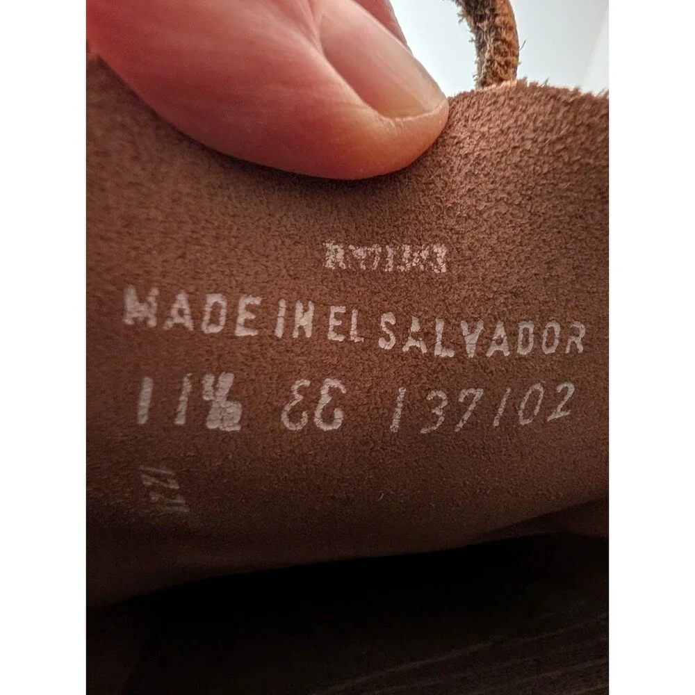 L.L Bean Men's Blucher Brown Leather Handsewn Boat Moccasin Shoes Size 11.5 EE